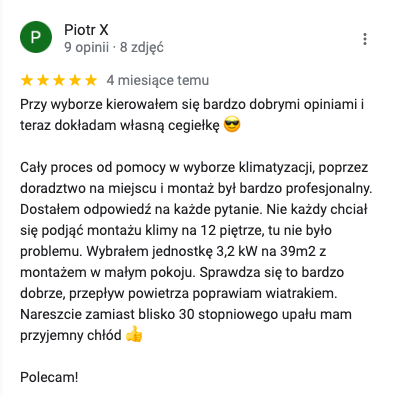 Opinia Google Maps Piotr